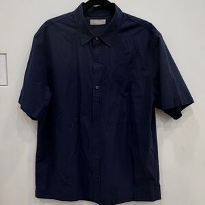Men's Navy Blue Button-down Shirt